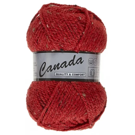 Lammy Canada Garn Mix 435 Röd/Beige/Brun Populär