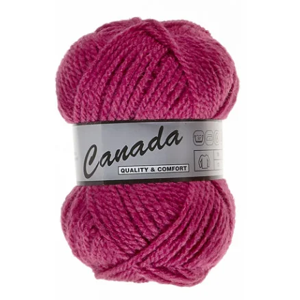 Billigare Lammy Canada Garn Unicolor 014 Mörkrosa