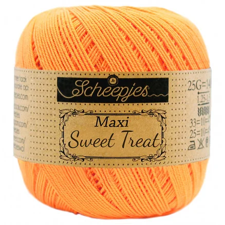 Scheepjes Maxi Sweet Treat Garn Unicolor 411 Sweet Orange Premium