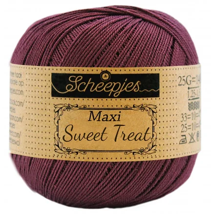 Nyhet Scheepjes Maxi Sweet Treat Garn Unicolor 394 Shadow Purple