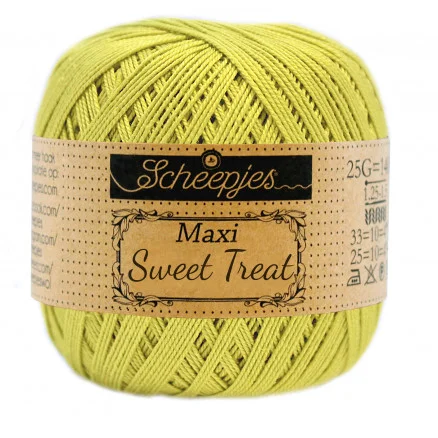 Lägg i varukorgen Scheepjes Maxi Sweet Treat Garn Unicolor 245 Green Yellow