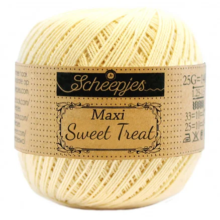 Scheepjes Maxi Sweet Treat Garn Unicolor 403 Lemonade Sänkt pris