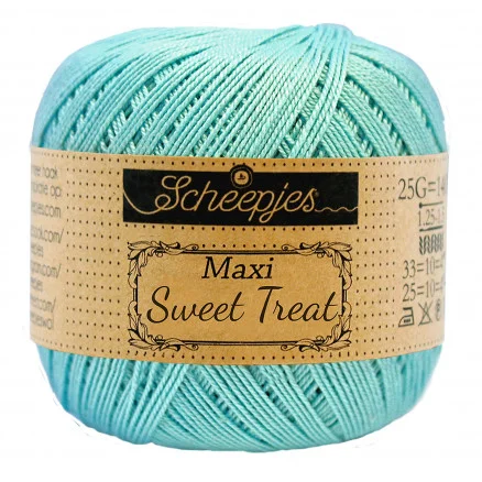 Nedsatt pris Scheepjes Maxi Sweet Treat Garn Unicolor 397 Cyan