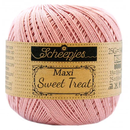 Lägg i varukorgen Scheepjes Maxi Sweet Treat Garn Unicolor 408 Old Rosa