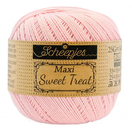 Billigare Scheepjes Maxi Sweet Treat Garn Unicolor 238 Powder Pink