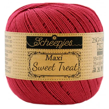 Bästa pris Scheepjes Maxi Sweet Treat Garn Unicolor 192 Scarlet