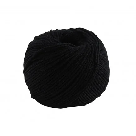 Begränsat antal DMC Natura Medium Garn Unicolor 02 Svart