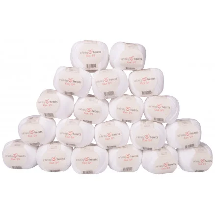 Infinity Hearts Rose 8/4 Garnpaket Unicolor 02 Vit – 20 st Trygg betalning