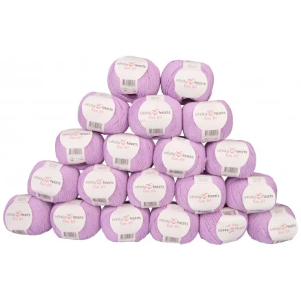risnedsättning Infinity Hearts Rose 8/4 Garnpaket Unicolor 52 Syren – 20 st