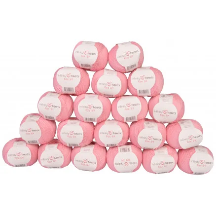 Infinity Hearts Rose 8/4 Garnpaket Unicolor 05 Ljus Rosa – 20 st. Populär