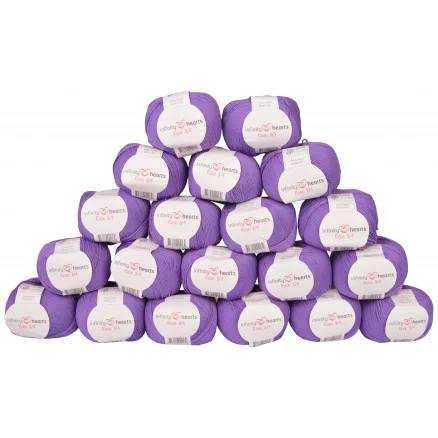 Beställ nu Infinity Hearts Rose 8/4 Garnpaket Unicolor 69 Lila – 20 st
