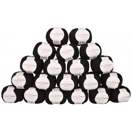 Säker betalning Infinity Hearts Rose 8/4 Garnpaket Unicolor 01 Svart – 20 st