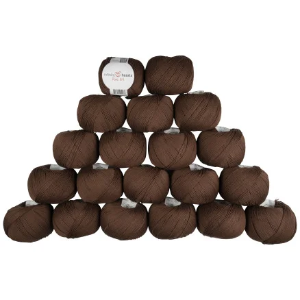 Erbjudande Infinity Hearts Rose 8/4 Garnpaket Unicolor 219 Brun – 20 st