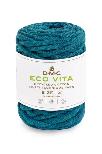 Erbjudandepris Garn DMC Eco Vita 12 250 G Fv 73 Petrolblå