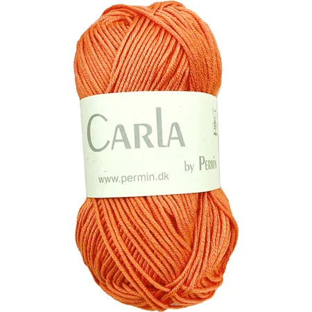Snabb leverans Carla By Permin – Garn Med Bomull & Modal fv 882609 Mandarin