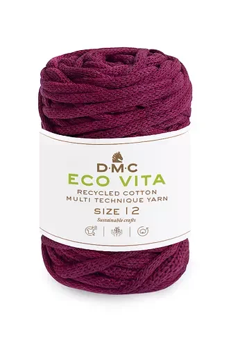 Beställ idag Garn DMC Eco Vita 12 250 G Fv 61 Bordeaux