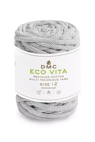 Begränsat antal Garn DMC Eco Vita 12 250 G Fv 121 Ljusgrå
