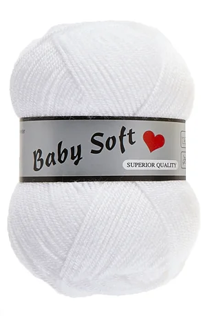 Populär Baby Soft Garn Lammy – Mjuk Baby Garn Fv 005 Vit