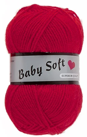Populär Baby Soft Garn Lammy – Mjuk Baby Garn Fv 043 Röd