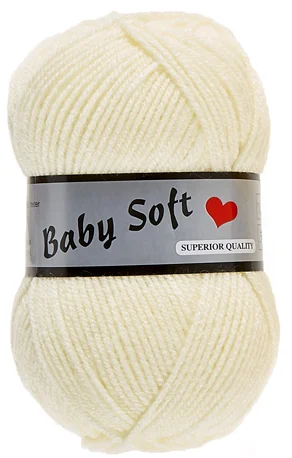Köp nu Baby Soft Garn Lammy – Mjuk Baby Garn Fv 016 Benvit