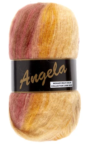 Snabb leverans Angela Multicolor Garn med Mohair Lammy Fv 402