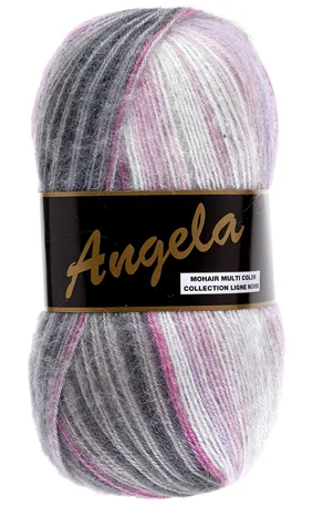 Angela Multicolor Garn med Mohair Lammy Fv 408 Rabatt