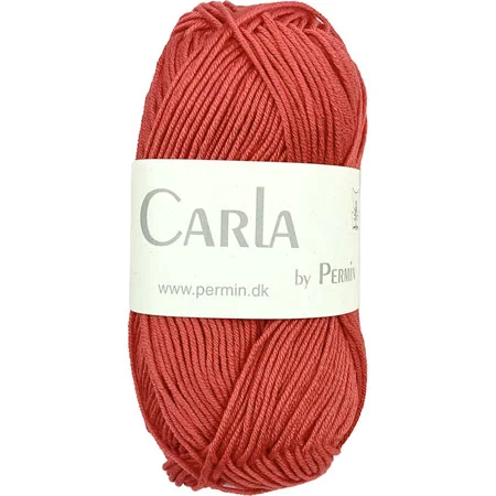 Carla By Permin – Garn Med Bomull & Modal fv 882608 Tomat Rabatt