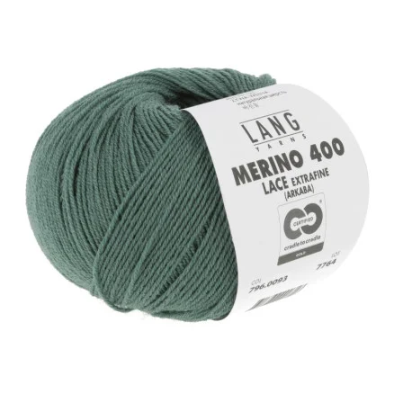 Lang Yarns Merino 400 Lace Garn 93 Ivy Lågt pris