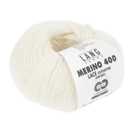 Reapris Lang Yarns Garn Merino 400 Lace 94 Off White