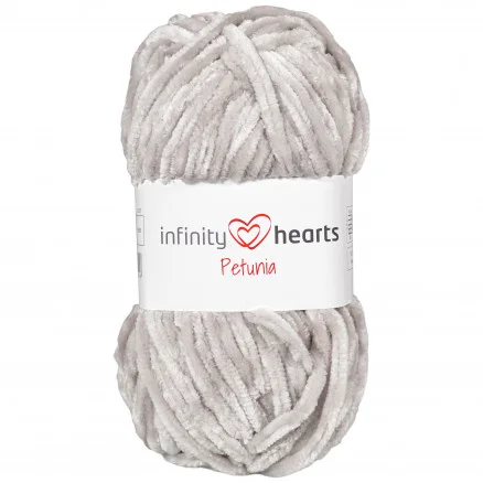 Expressleverans Infinity Hearts Petunia Garn 05 Grå/Silver