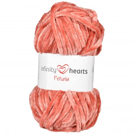 Rabatt Infinity Hearts Petunia Garn 10 Korall