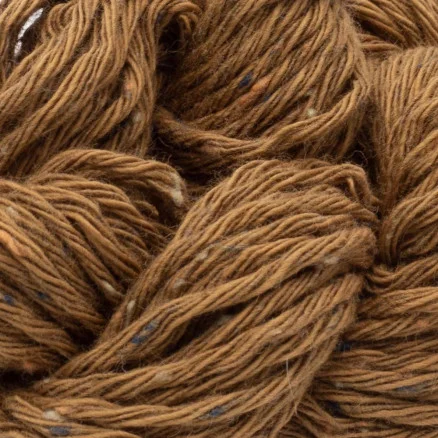 Erika Knight Gossypium Cotton Tweed Garn 4 Gyllenbrun Endast idag