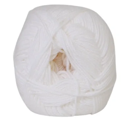 Â Hjertegarn Lana Cotton 212 Garn Färg 1090 Vit Snabb leverans