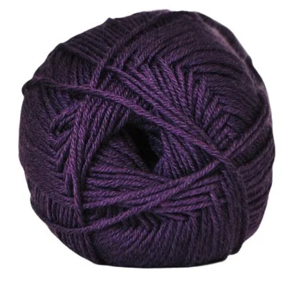 Â Hjertegarn Lana Cotton 212 Garn Färg 3714 Mörklila Erbjudande
