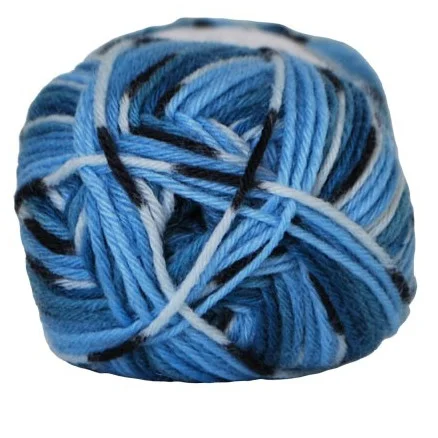 Reapris Hjertegarn Basic Superwash Garn 5090 Blå/Vit/Svart