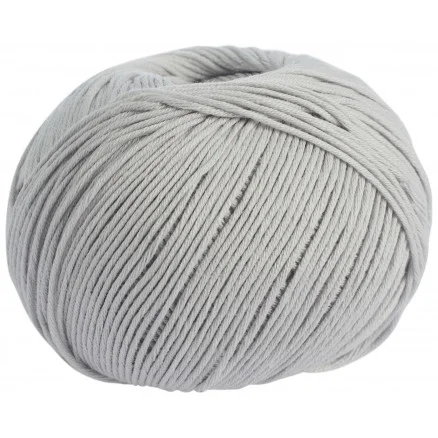 Nyhet DMC Natura Just Cotton Garn Unicolor 121 Pärlgrå