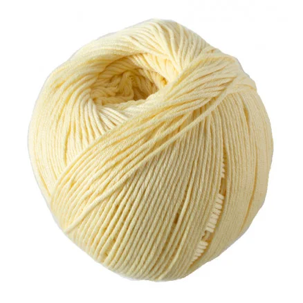 Billig DMC Natura Just Cotton Garn Unicolor 83 Vaniljgul