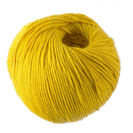 Nyhet DMC Natura Just Cotton Garn Unicolor 85 Solgul