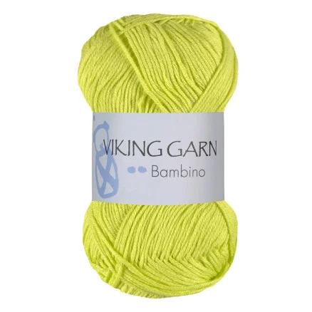 Viking Garn Bambino 437 – Gulgrön Billigare
