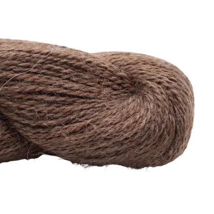 BC Garn Babyalpaca 10/2 107 Brun Melerat Ofärgad Nyhet