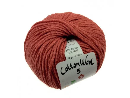 Gepard Garn CottonWool 5 Unicolor 355 Dov Vinröd Fri frakt