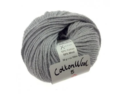 Sista chansen Gepard Garn CottonWool 5 Unicolor 506 Ljus Grå