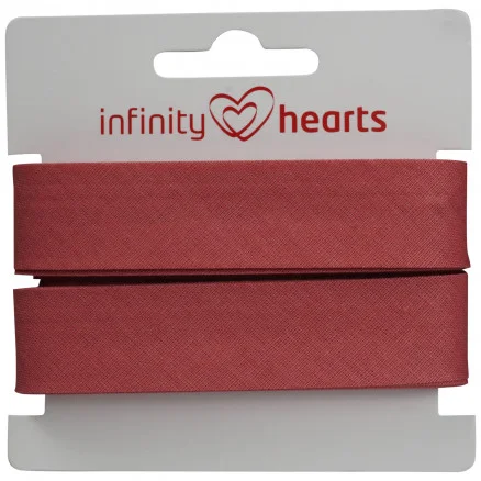 Kampanj Infinity Hearts Kantband/Snedslå Bomull 40/20mm 78 Gammelrosa – 5m