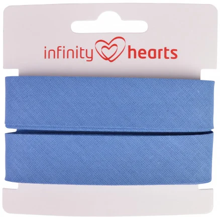 Infinity Hearts Kantband/Snedslå Bomull 40/20mm 10 Jeansblå – 5m risnedsättning