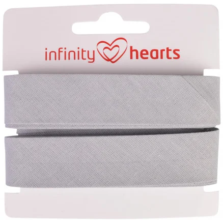 Infinity Hearts Kantband/Snedslå Bomull 40/20mm 61 Ljusgrå – 5m Beställ nu