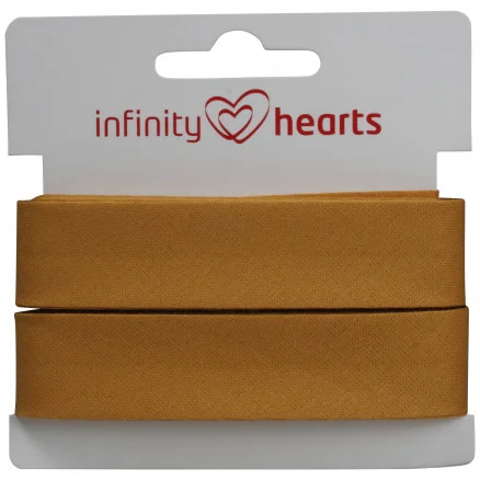 Infinity Hearts Kantband/Snedslå Bomull 40/20mm 13 Senap – 5m Sista chansen