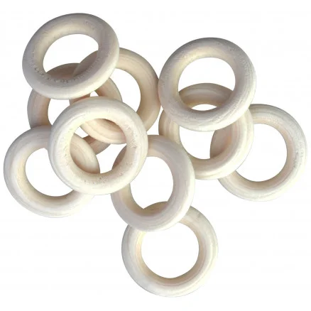 Begränsat erbjudande Infinity Hearts Träringar / Gardinringar Rund 25 mm – 10 st.
