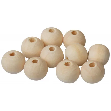 Rea Infinity Hearts Träpärlor Runda 12mm – 10 st