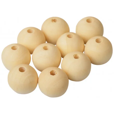 Premium Infinity Hearts Träpärlor Runda 20mm – 10 st.