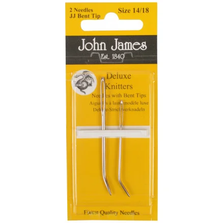 Fynd John James Sticknålar med Böjd Spets strl. 14/18 – 2 st.